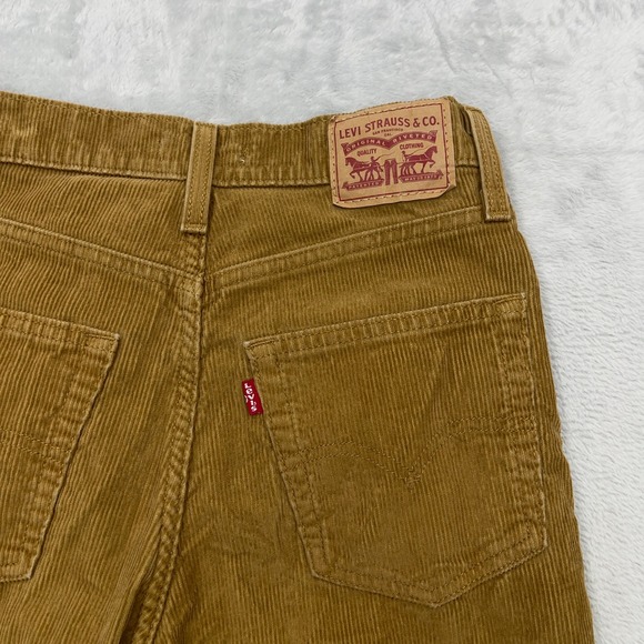 Levi's 94 Baggy Women's Corduroy Pants Camel Tan Khaki Size 25 Y2K - Picture 10 of 11